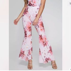 Marciano Pink Floral Wide-Leg Pants